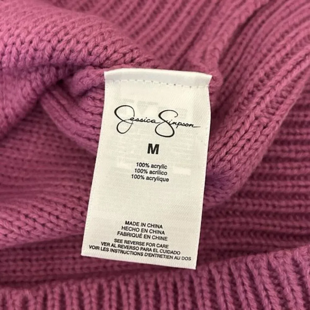Jessica Simpson Ruffled Pullover Sweater Womens Small‎ Rosebud Cable Knit NEW